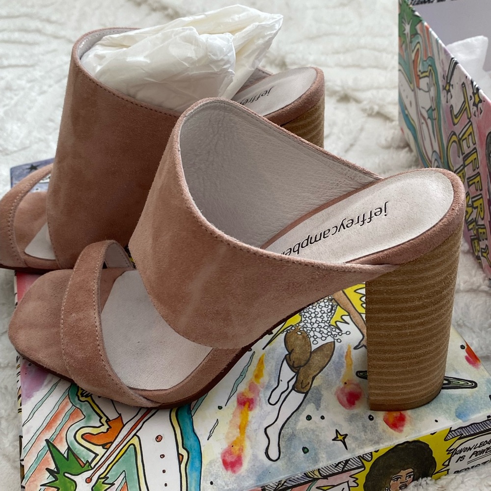 Jeffery Campbell suede pink heel